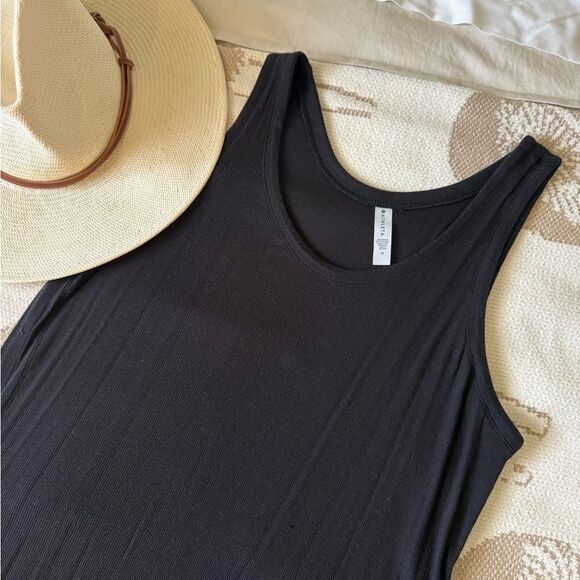 Athleta | NWT Black Well Rested Rib Sleep Tank Dress Size M - Picture 4 of 7